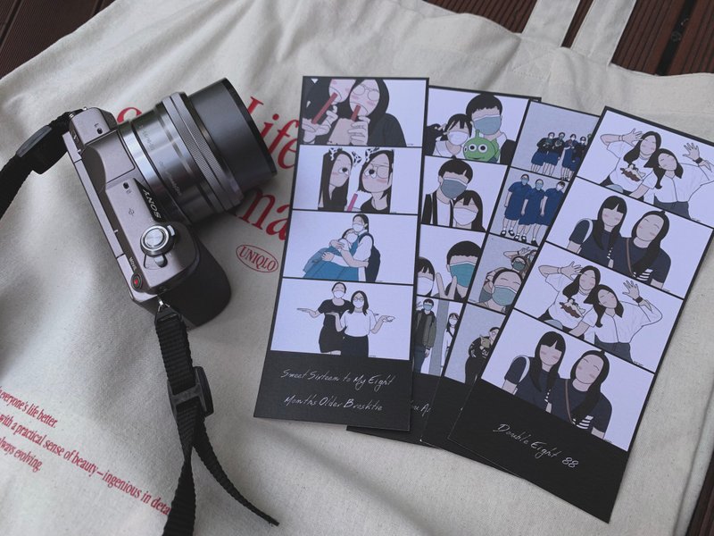 【定制化礼物】四格照片 (一套两张) - 订制画像 - 其他材质 多色