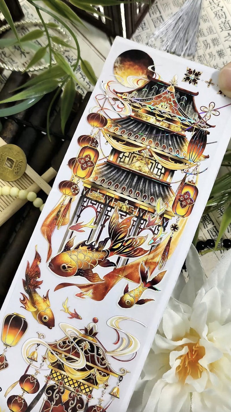 华灯锦夜 PET 纸胶带 贝壳光 5米卷 - 纸胶带 - 其他材质 多色