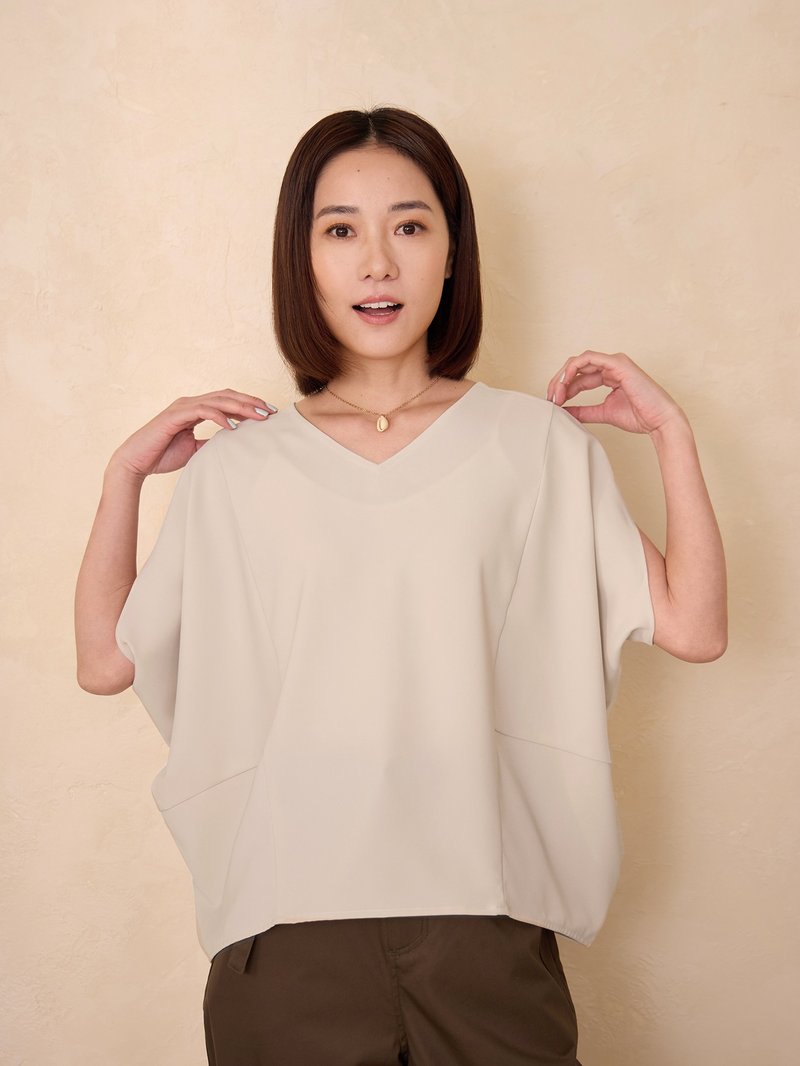 PINKOI ONLY慢慢连袖上衣-散策 - 女装上衣 - 其他人造纤维 白色