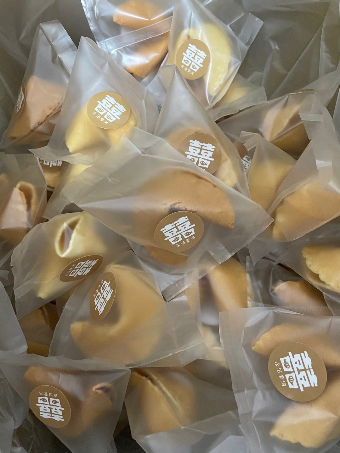 原味幸运签饼 110入含公版贴纸 - 零食/点心 - 新鲜食材 金色