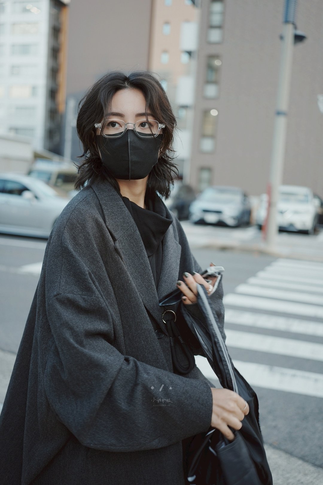 层层计划薄搭配高领套头背心 - 2色 - 女装背心 - 棉．麻 黑色