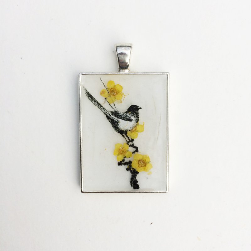 喜鹊啼黄梅／香满雪楼／艺术品吊坠／大寒 - 项链 - 其他材质 