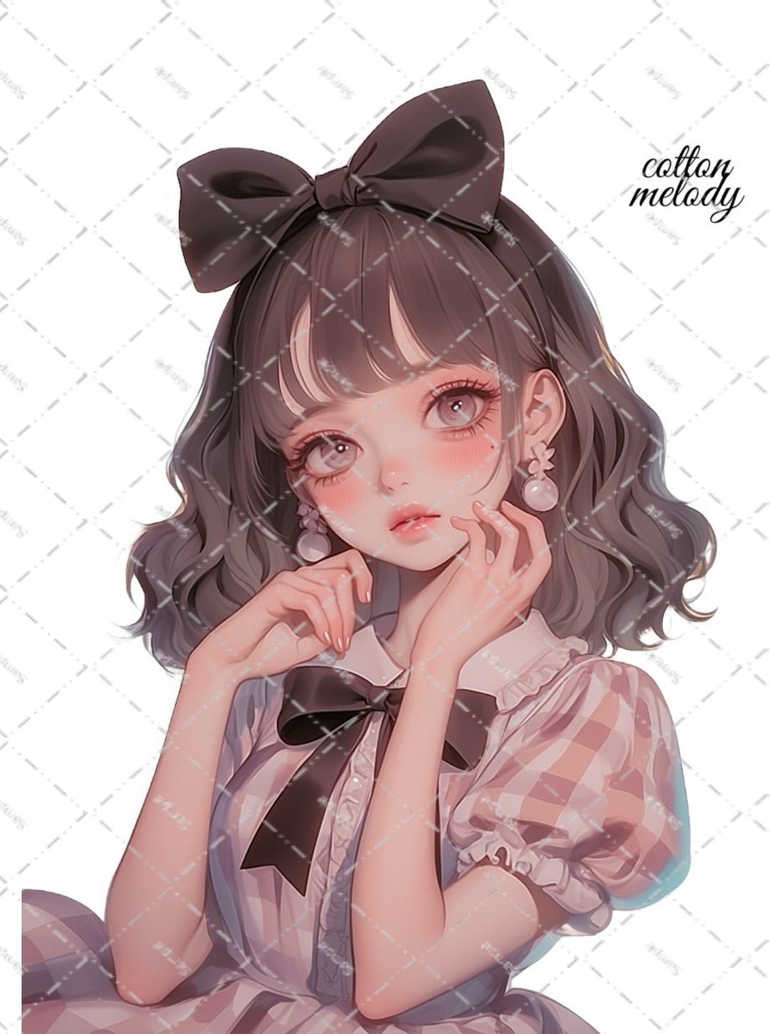 original sticker no.2328 人物贴纸 原创贴纸 原创人物贴纸 装饰贴纸 cotton melody - 贴纸 - 纸 
