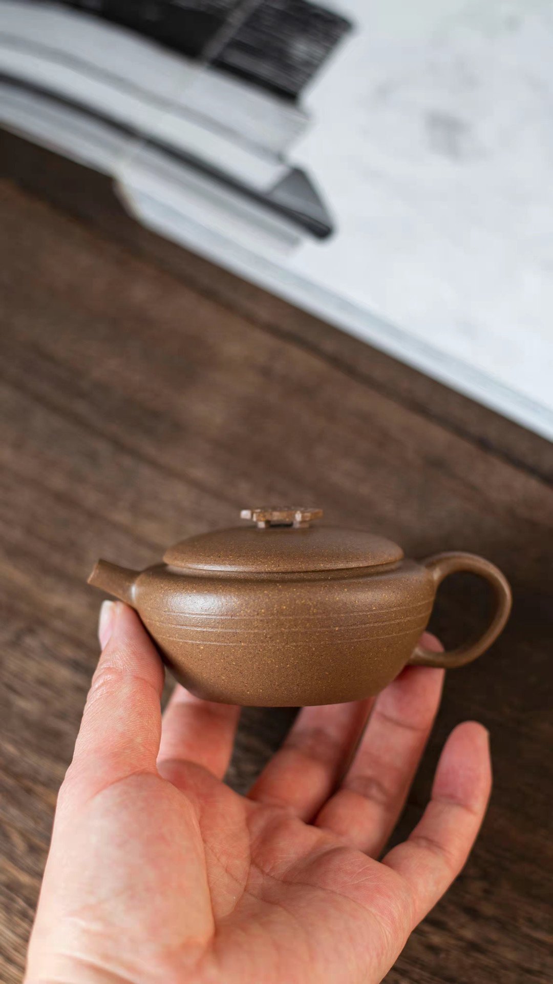 天元 复刻款 100cc 轻胚 顶级原矿段泥 泥色复古纯正 壶钮神龟 - 茶具/茶杯 - 陶 灰色