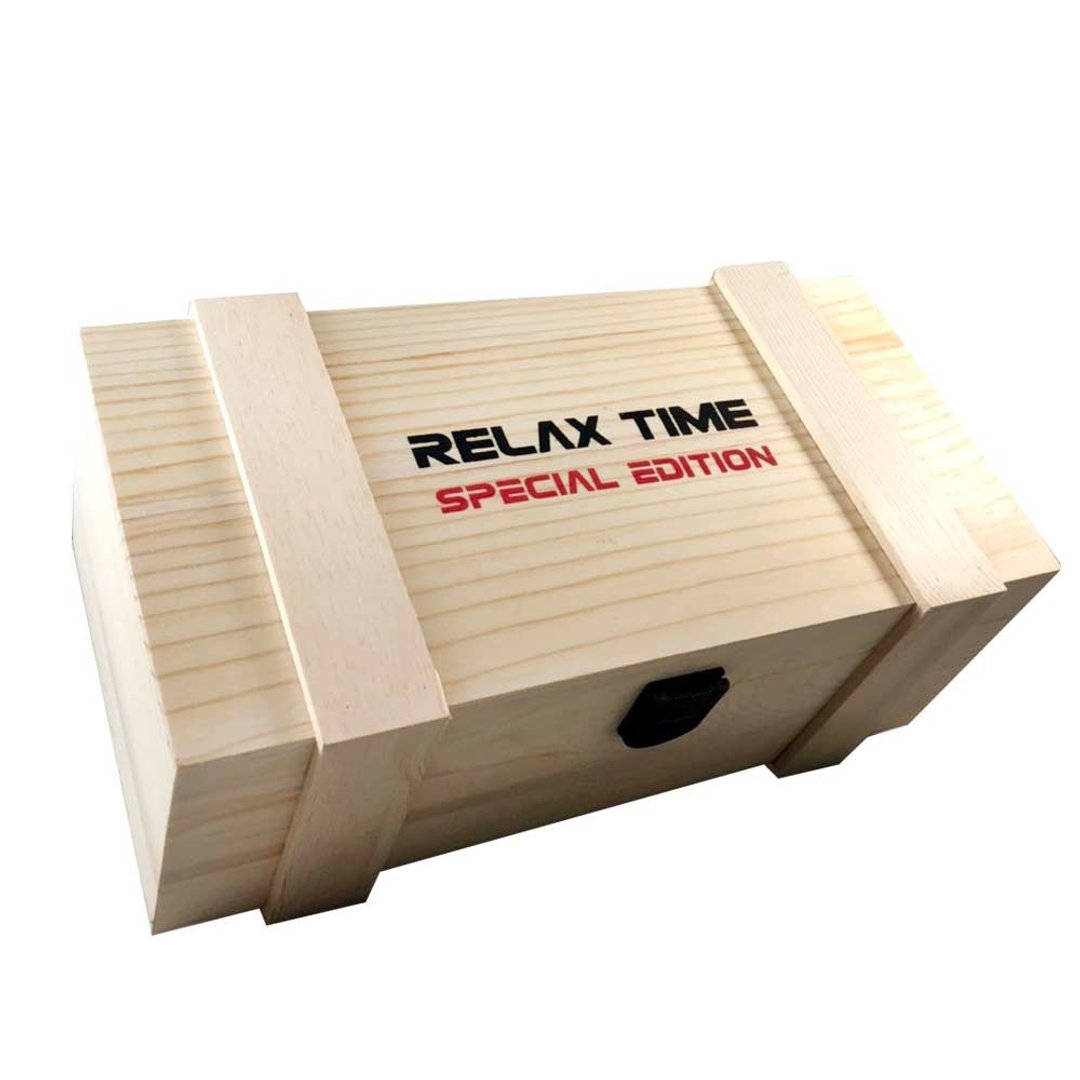 【可定制化】RELAX TIME 木制手表收纳盒 3入 - 收纳用品 - 木头 咖啡色