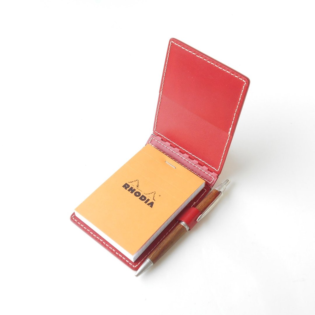 皮革铰链 RHODIA No11 保护套 红色 - 笔记本/手帐 - 真皮 红色