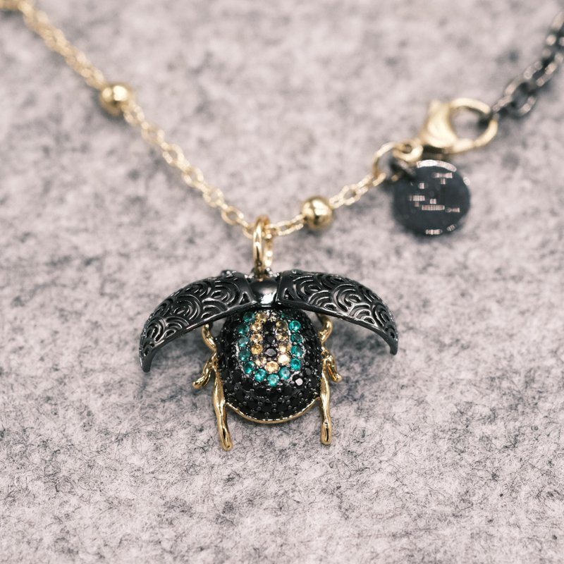 【时尚饰物】SOULITE Love Bugs Black Necklace - 项链 - 铜/黄铜 