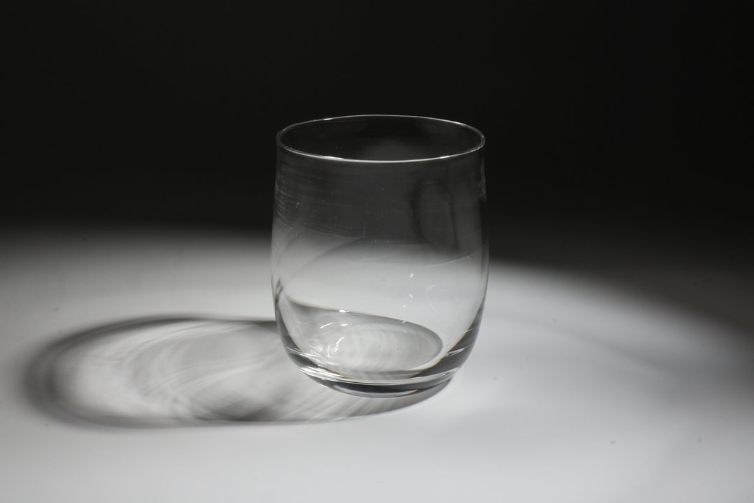 大容量手工透明玻璃杯 - 花瓶/陶器 - 玻璃 透明