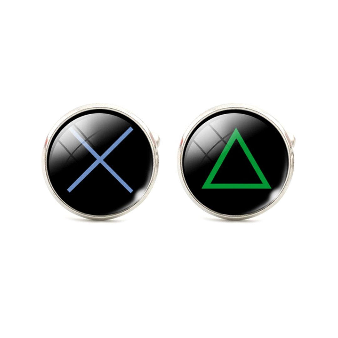 三角形圖袖扣 Triangle Cufflinks KC10144 ** 附送贈品 ** - 袖扣 - 其他金属 黑色
