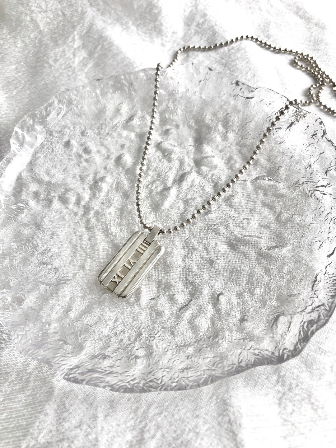 【 日本直送 名牌中古包 】Tiffany & Co. 蒂芙尼 项链 银色 Atlas SILVERE 925 vintage fxba3r - 项链 - 不锈钢 银色