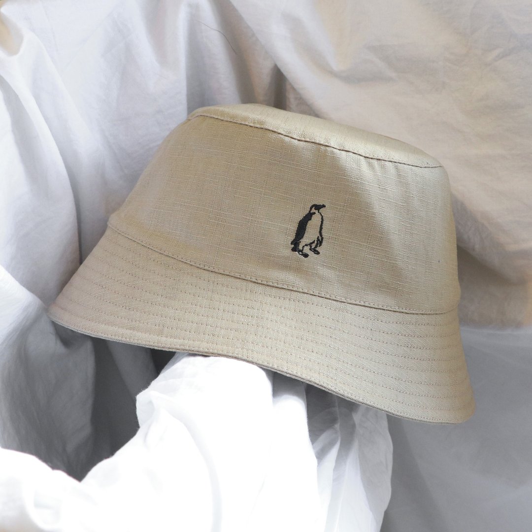 企鹅刺绣渔夫帽 fisherman hat - 帽子 - 棉 白色