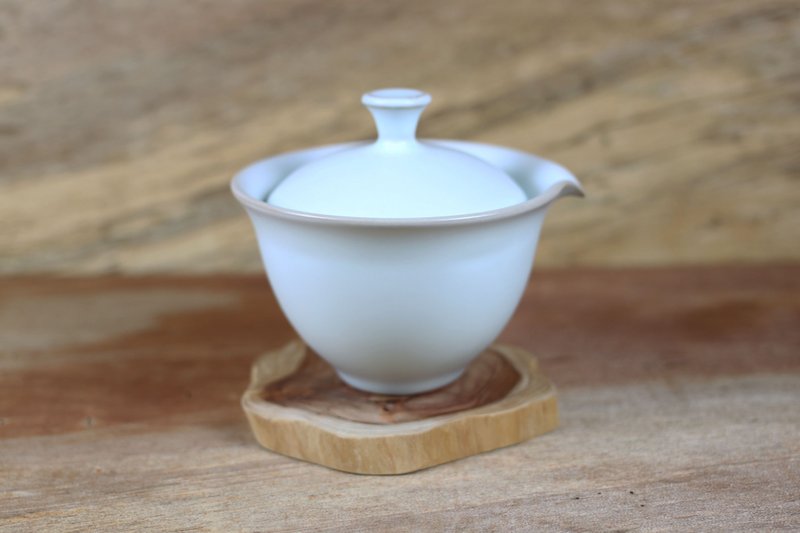 【1周年庆】汝窑 粉青 盖碗 盖杯 莺歌名家叶敏祥作品 - 茶具/茶杯 - 陶 