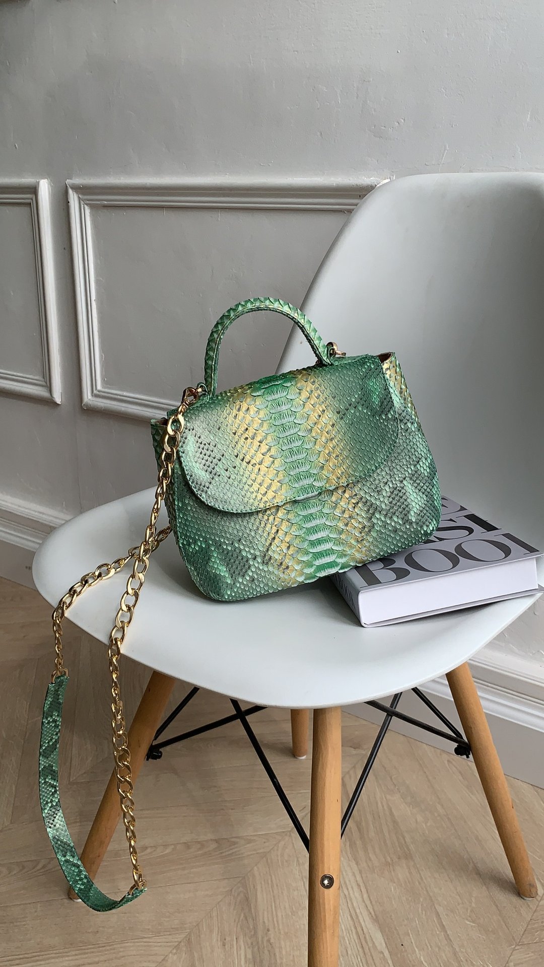 python bag leather - 手提包/手提袋 - 真皮 绿色