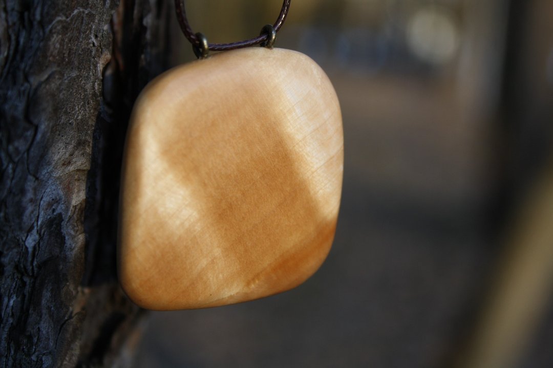 Unique talisman Pendant Birch burl wood Talisman Amulet Forest style Wood Unique - 项链 - 木头 
