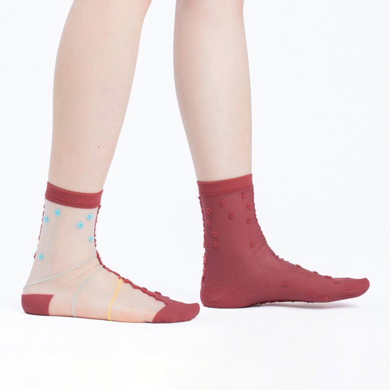 大翅鲸3/4袜 - 袜子 - 其他材质 红色