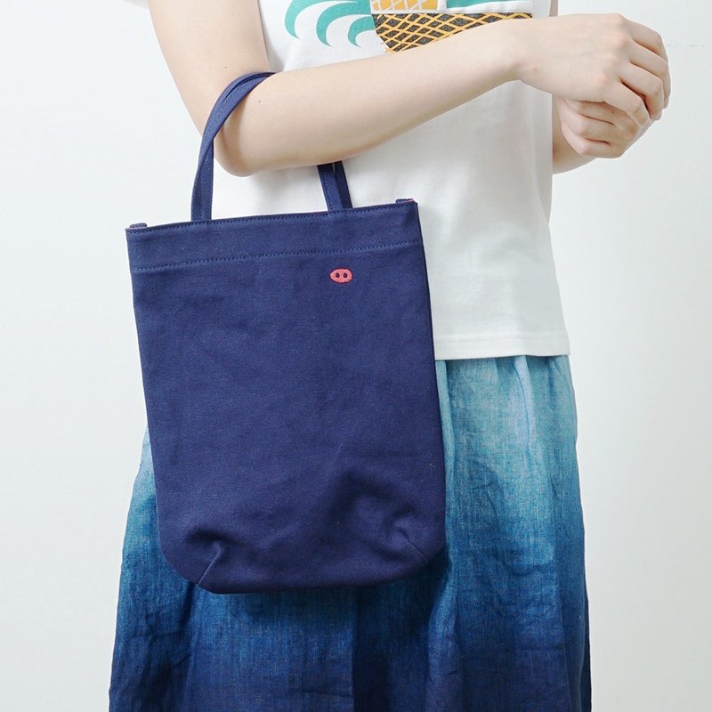 蘑菇MOGU/帆布手提包/深紫/甘单小包 - 手提包/手提袋 - 其他材质 紫色