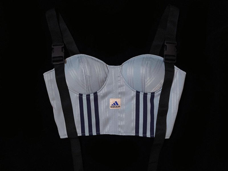 REGETHER 古着改制 sportswear 罩杯式绑带马甲-Adidas - 女装背心 - 尼龙 蓝色