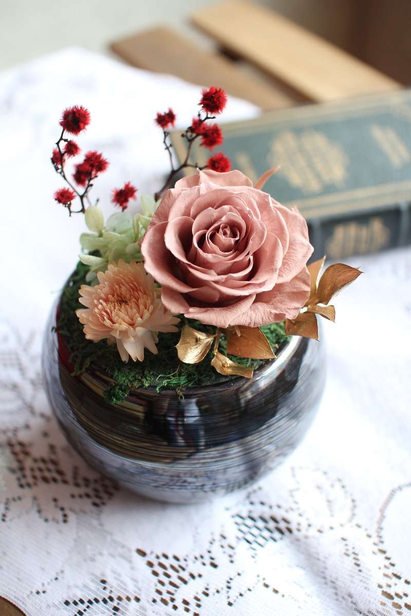 古典单朵不凋玫瑰小品 - 植栽/盆栽 - 植物．花 红色