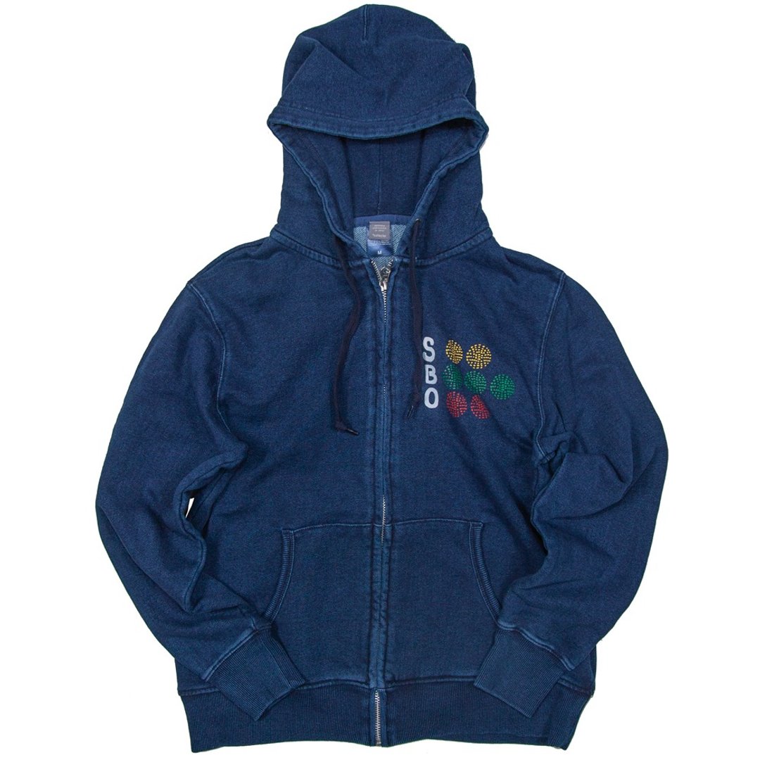Baseball 2S 3B 2O Denim Sweat Zip Hoodie Unisex S ~ XL Size Tcollector - 中性连帽卫衣/T 恤 - 棉 蓝色