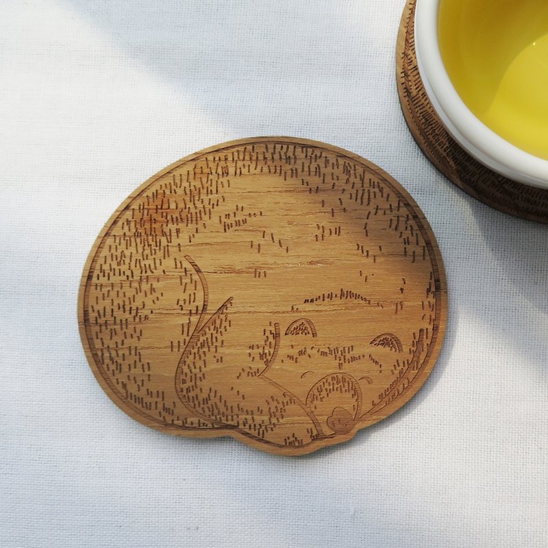 Wooden coaster polar bear - 杯垫 - 木头 咖啡色