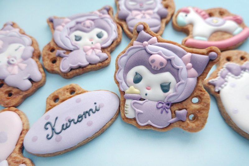 【三丽鸥Sanrio】酷洛米 北鼻Kuromi Baby/收涎饼干/定制宝宝名字 - 手工饼干 - 新鲜食材 