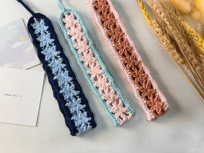 多巴胺小花发带-双色 - 发带/发箍 - 棉．麻 多色