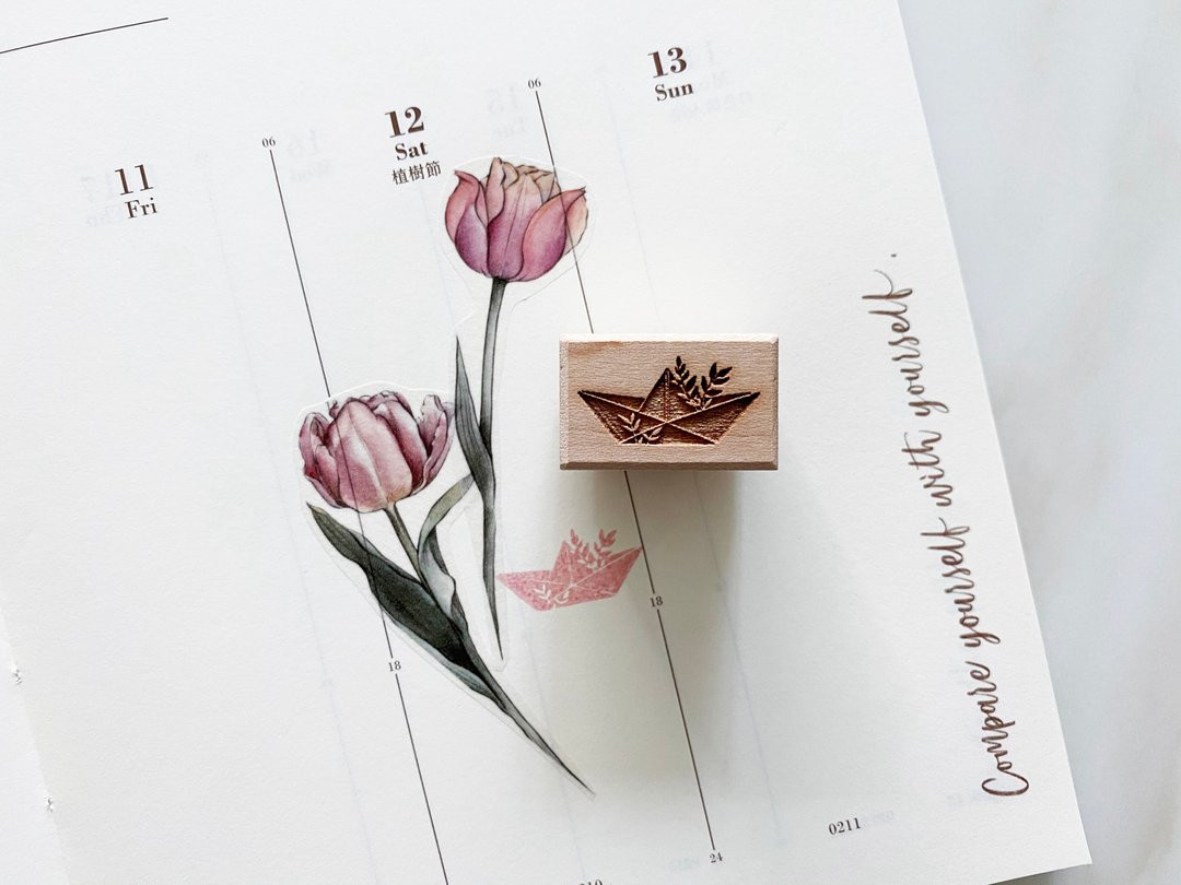 Little Boat 小船 -Jesslynn Padilla 联名 - 印章/印台 - 橡胶 