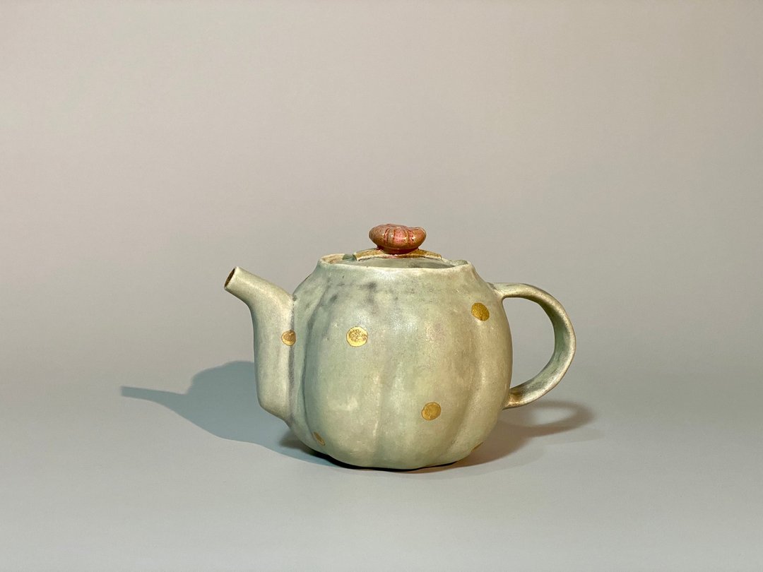 金点甜心绿茶壶 - 茶具/茶杯 - 陶 