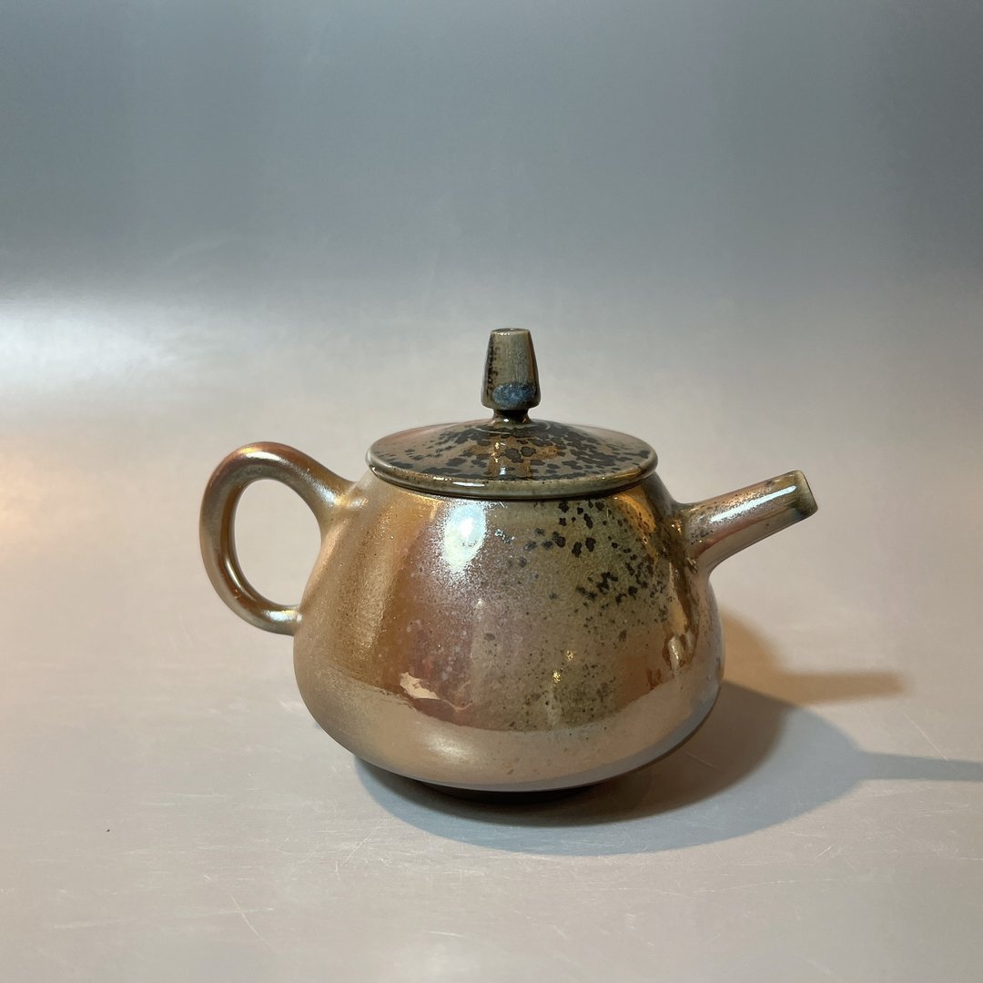 柴烧古朴金彩茶壶 / 古典茶壶 / 小平凡手作 - 茶具/茶杯 - 陶 