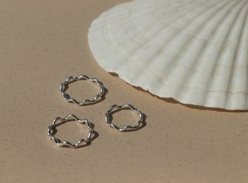 Wave I 纯银波澜戒指 - 戒指 - 纯银 银色