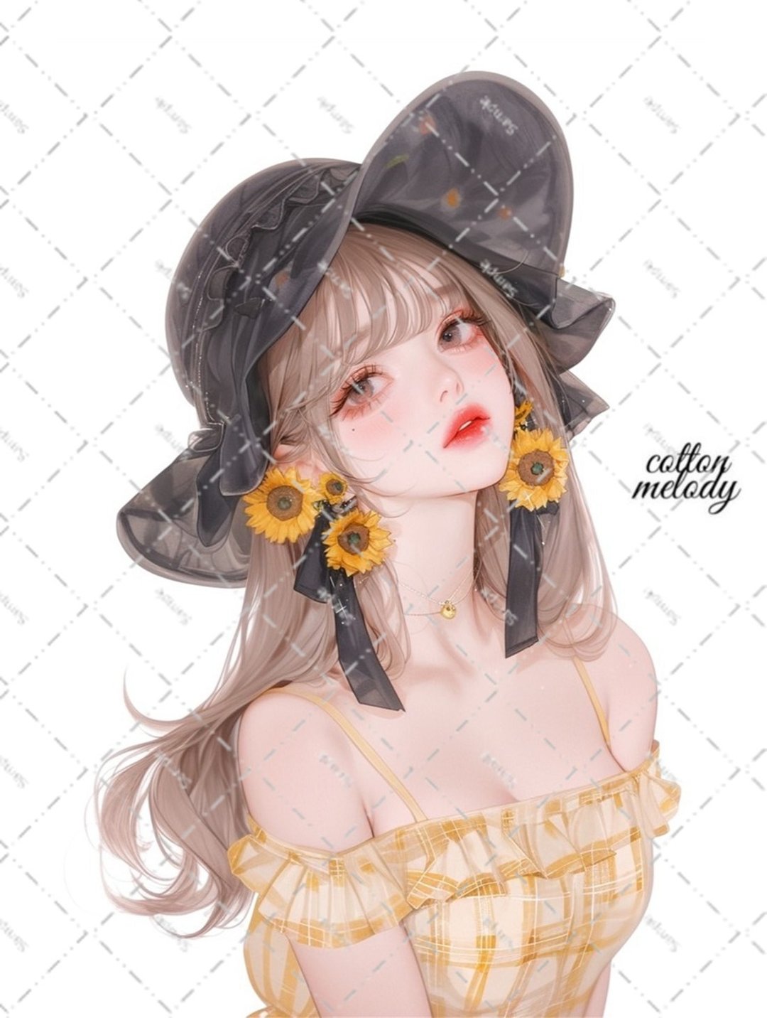 original sticker no.6151 人物贴纸 原创贴纸 人物贴纸 女孩贴纸 原创人物贴纸 - 贴纸 - 纸 