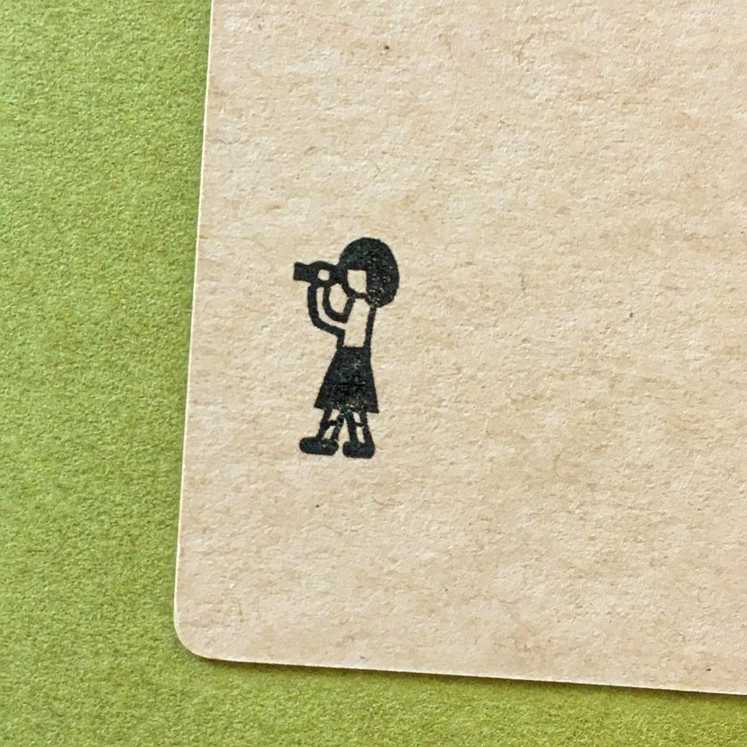 Someone doing something 02・ rubber stamp・ 20mm series - 印章/印台 - 橡胶 白色