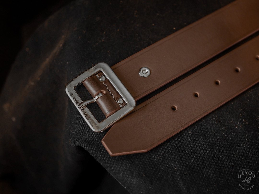 New Garrison Belt 双/单针皮革腰带-棕色 - 皮带/腰带 - 真皮 多色