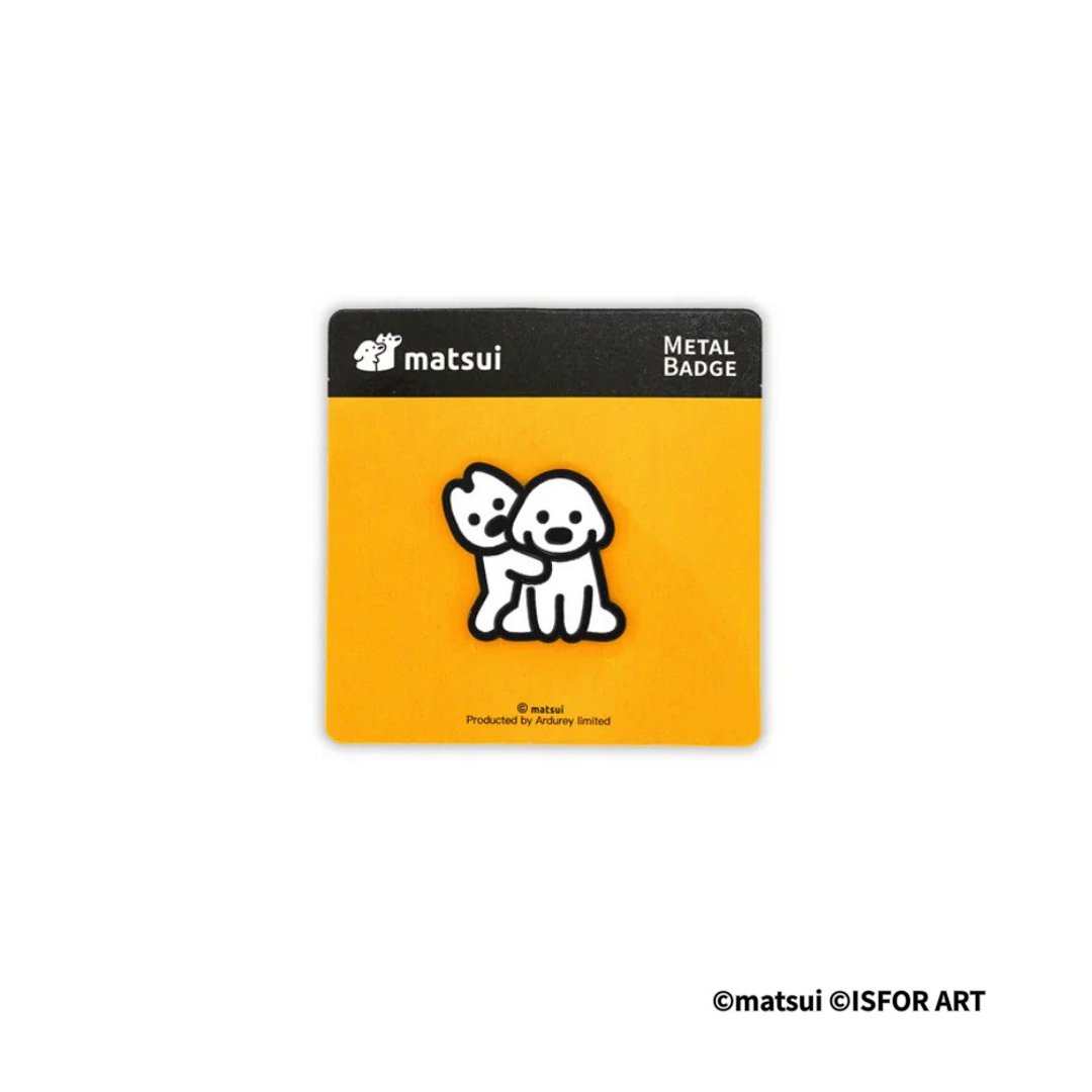 matusi DOGS 造型金属磁铁徽章 A - 徽章/别针 - 其他金属 白色