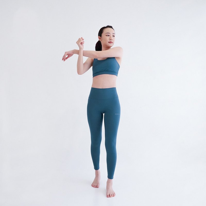 【Mukasa】FITNESS 高弹运动紧身裤 - 苍芎蓝 - MUK-22961 - 女装瑜珈服 - 其他材质 蓝色