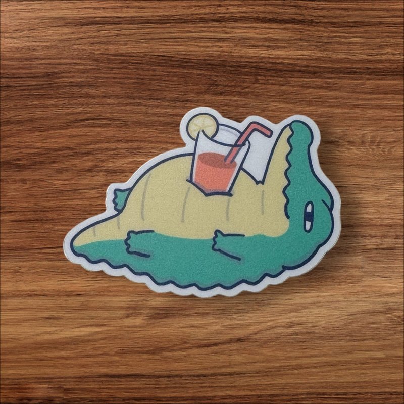 越崩溃越chill系列 PVC防水贴纸 ∣ Chill鳄鱼 - 贴纸 - 塑料 