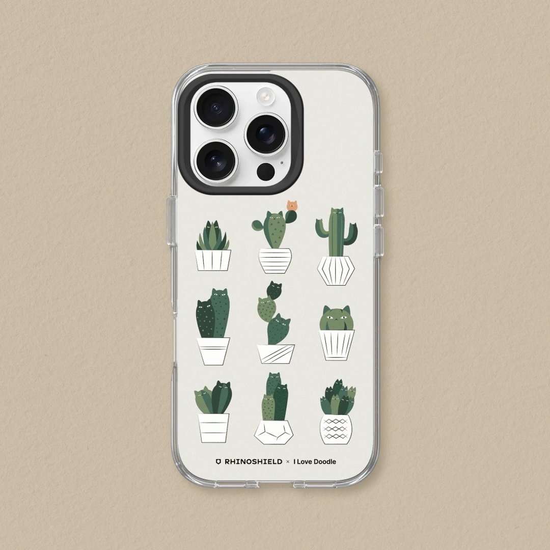 Clear透明防摔手机壳∣ilovedoodle系列/仙人掌家族 for iPhone - 手机壳/手机套 - 塑料 透明