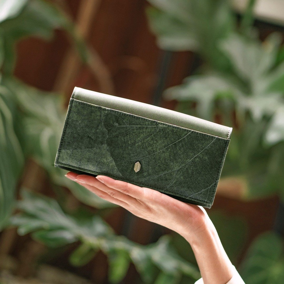绿 Wallet (Fold-Over Purse) 钱包 军绿 - 皮夹/钱包 - 植物．花 绿色