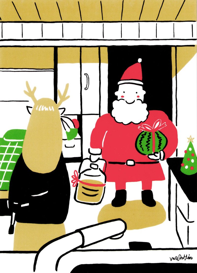 2025限量款圣诞名信片/卡片- 3号 来都来了... - 卡片/明信片 - 纸 红色