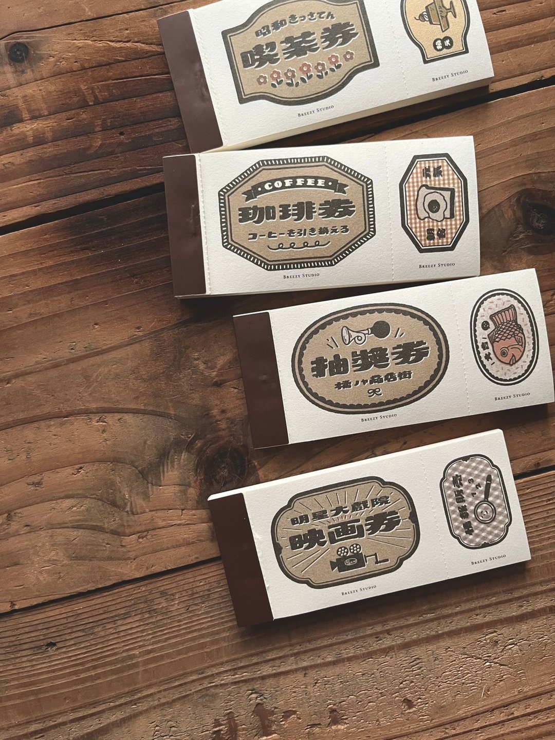 复古票券系列 / 便笺本 (全4种) - 便条纸/标签贴 - 纸 