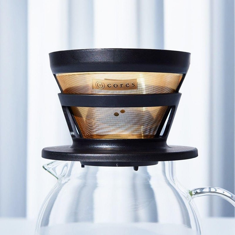 Cores 黄金手冲滤杯 | 大 | 2~6杯 - 咖啡壶/周边 - 不锈钢 黑色