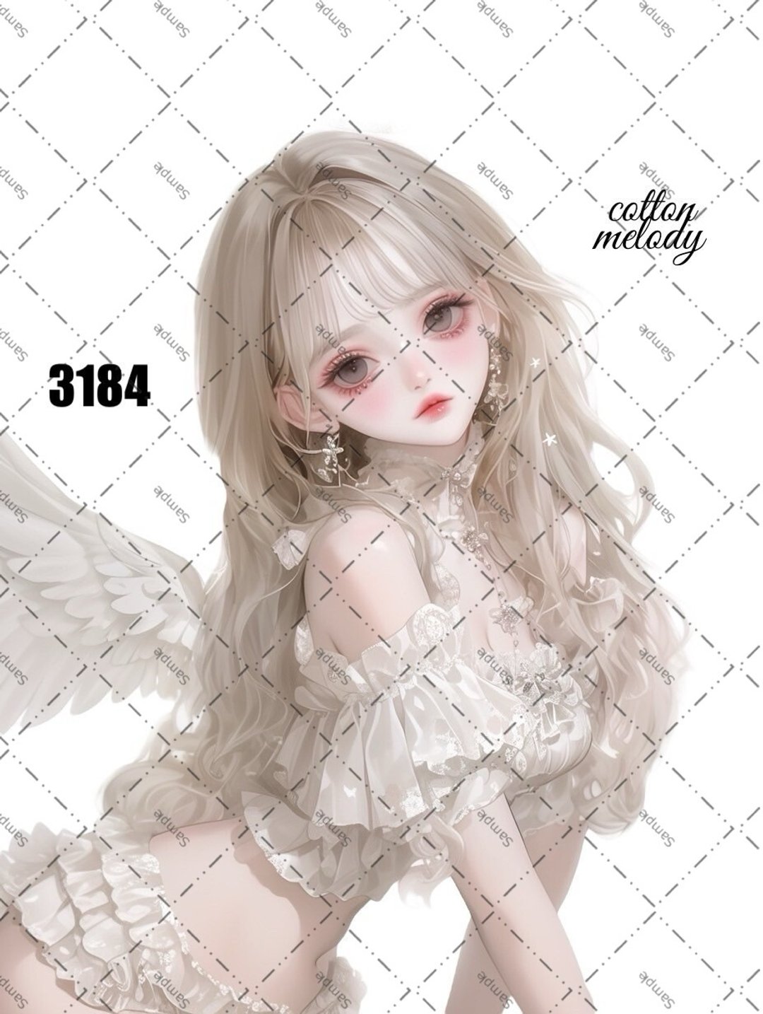 original sticker no.3184 人物贴纸 原创贴纸 原创人物贴纸 装饰贴纸 cotton melody - 贴纸 - 纸 
