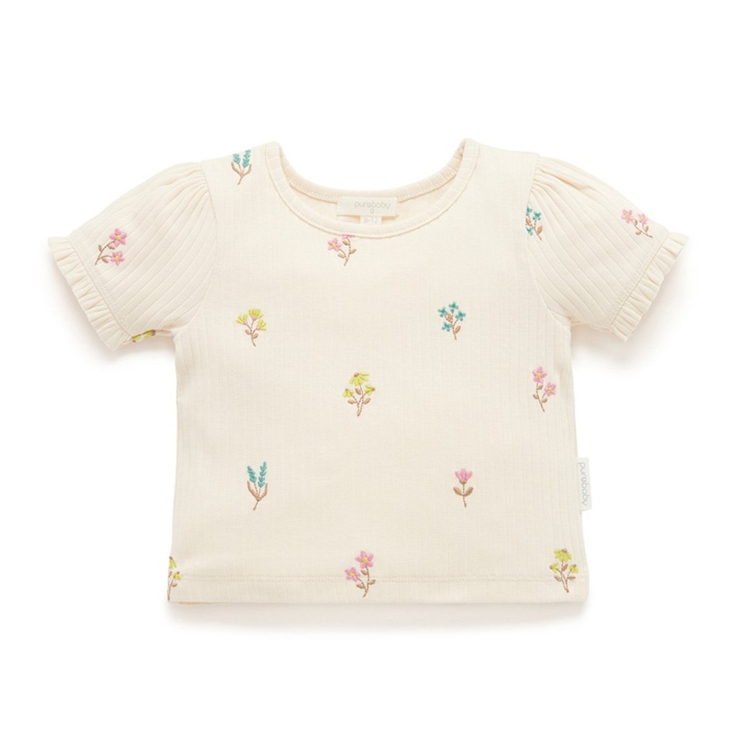 澳洲Purebaby有机棉女童装上衣12M-4T 白色绣花 - 童装上衣 - 棉 