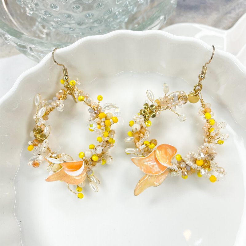 追随狂潮耳饰系列-芭芭拉 - 耳环/耳夹 - 水晶 