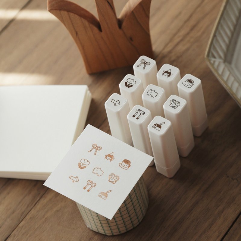 迷你印章 / 九款可选 - 印章/印台 - 塑料 咖啡色