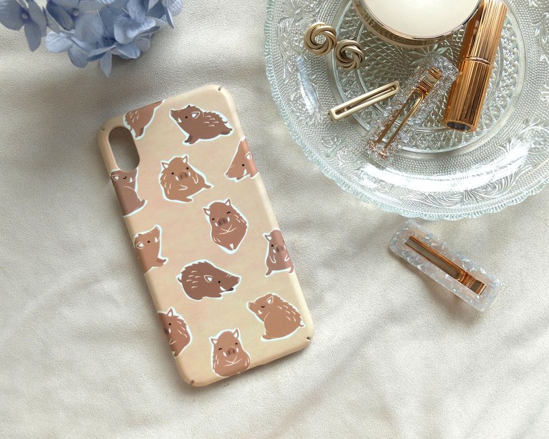 野猪 iPhone 壳手机壳 เคสมือถือหมูป่า - 手机壳/手机套 - 塑料 咖啡色