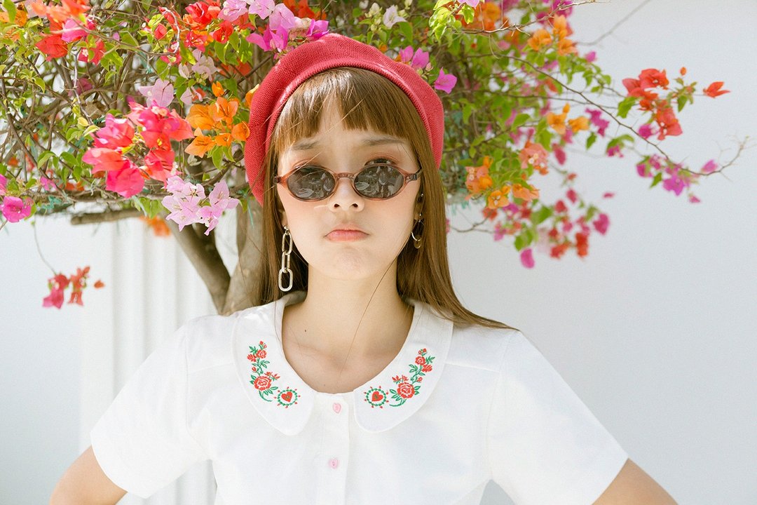 Highestjump off-white flower shirt II - 女装衬衫 - 纸 白色