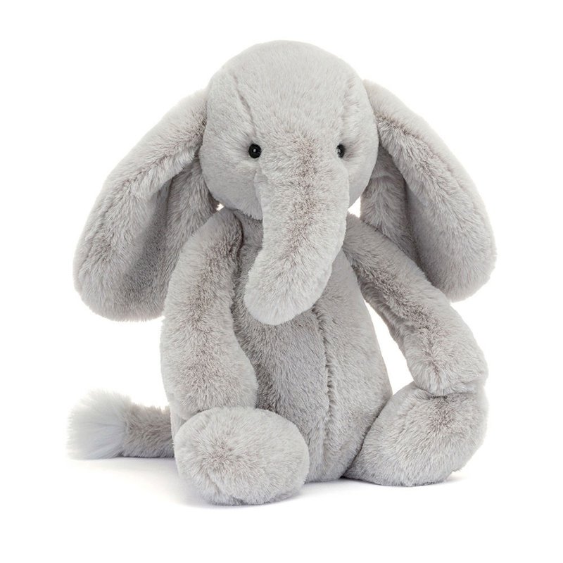 Bashful Luxe Elephant Thuddeus 31cm 奢华致臻安抚大象 - 玩偶/公仔 - 聚酯纤维 灰色