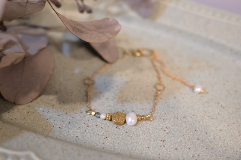 金属珍珠个性手链 - 手链/手环 - 其他材质 金色