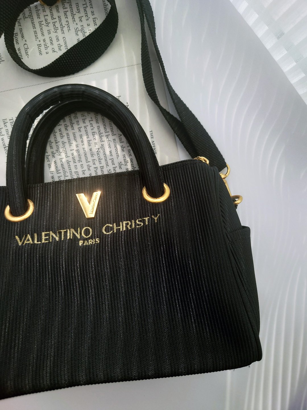 客人预留 Valentino 小boston波士顿包 单肩包斜背包斜挎包手拿包 - 侧背包/斜挎包 - 防水材质 黑色